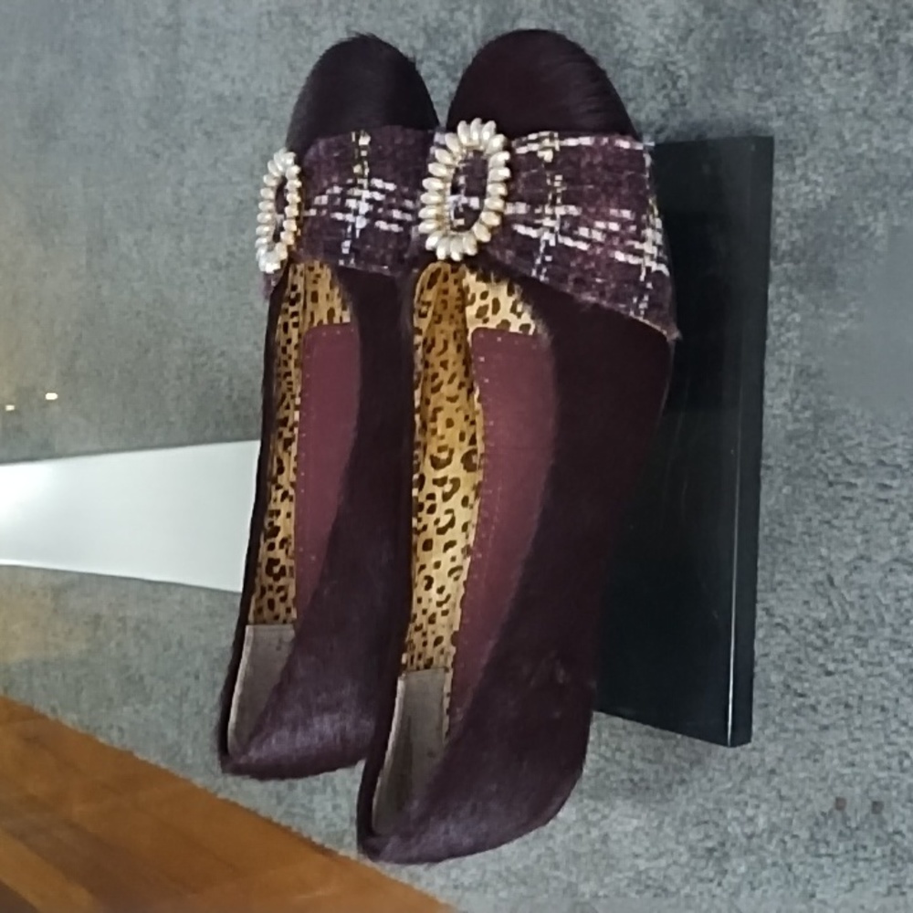 Kenzie Calf Fur Leather Terren Flat